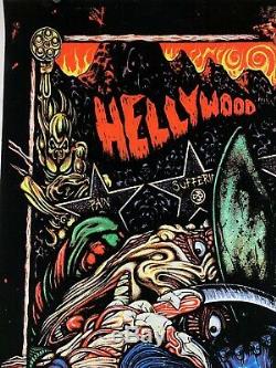 Nightmare On Elm Street Black Light Poster Hellywood Freddy Krueger Vintage