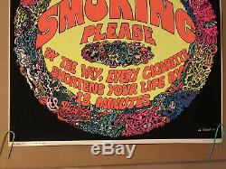 No Smoking Please Cigarettes Original Vintage Black Light Posters Joe Roberts Jr