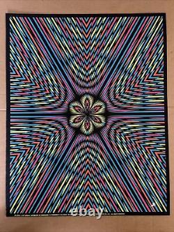 Nova blacklight poster vintage original geometric shapes lines waves
