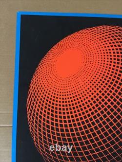 Nova blacklight poster vintage original geometric shapes lines waves