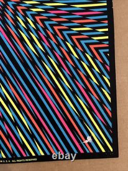 Nova blacklight poster vintage original geometric shapes lines waves