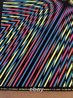 Nova blacklight poster vintage original geometric shapes lines waves