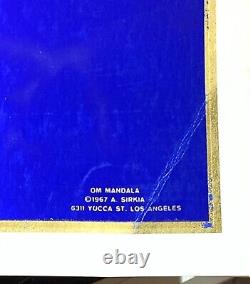 OM MANDALA 1967 VINTAGE BLACKLIGHT HIPPIE POSTER By A SIRKIA -NICE