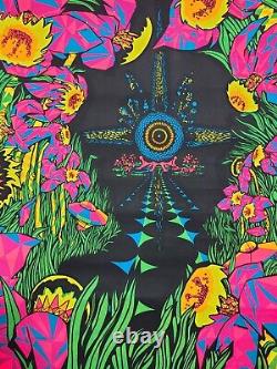 ONE SWEET DREAM VINTAGE 1970 BLACKLIGHT POSTER THE THIRD EYE By Micheal Rhodes
