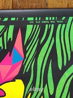 ONE SWEET DREAM VINTAGE 1970 BLACKLIGHT POSTER THE THIRD EYE By Micheal Rhodes