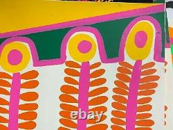 ORANGE LEAVES 1969 VINTAGE BLACKLIGHT POSTER By JOAN ROUNTREE LIMITED ED #18