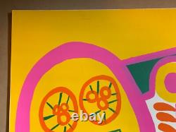 ORANGE LEAVES VINTAGE 1969 BLACKLIGHT POSTER By JOAN ROUNTREE LIMITED ED #17