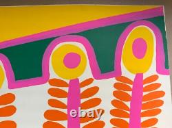 ORANGE LEAVES VINTAGE 1969 BLACKLIGHT POSTER By JOAN ROUNTREE LIMITED ED #17