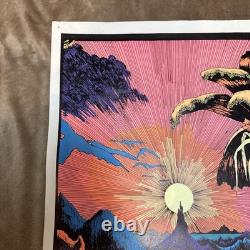 ORIGINAL 1970s Black Light Poster #244 Lost Horizons 35 x 23