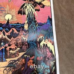 ORIGINAL 1970s Black Light Poster #244 Lost Horizons 35 x 23