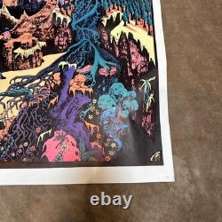 ORIGINAL 1970s Black Light Poster #244 Lost Horizons 35 x 23
