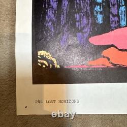 ORIGINAL 1970s Black Light Poster #244 Lost Horizons 35 x 23