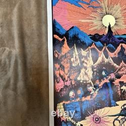 ORIGINAL 1970s Black Light Poster #244 Lost Horizons 35 x 23
