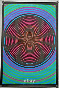 ORIGINAL 1970s PSYCHEDELIC SILKSCREEN POSTER TORNADO II LEROY OLSEN