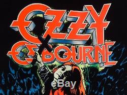 ORIGINAL 1984 Ozzy Osbourne Blizzard of Ozz Black Light Poster Funky 966