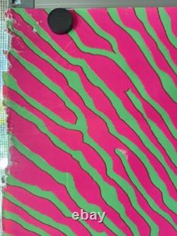 ORIGINAL RETRO 1969 BLACK LIGHT POSTER PSYCHEDELIC EYE SIGNED PETER ZAHRAN 24x35