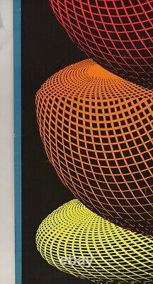 ORIG RARE MC ESCHER SPHERES 1968 VINTAGE BLACKLIGHT  POSTER CASEY FairFair