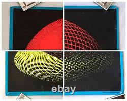 ORIG RARE MC ESCHER SPHERES 1968 VINTAGE BLACKLIGHT  POSTER CASEY FairFair