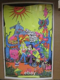 Oh, Listen to the flowers grow Vintage Poster 1971 black light 20275