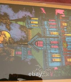 Ominous Mansion / Haunted Mansion Western Graphics Vintage Blacklight Poster