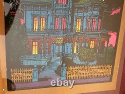 Ominous Mansion / Haunted Mansion Western Graphics Vintage Blacklight Poster