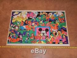 Original 1967 Wally Wood Disney Memorial Orgy Blacklight Poster Head Shop