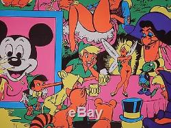 Original 1967 Wally Wood Disney Memorial Orgy Blacklight Poster Head Shop