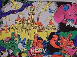 Original 1967 Wally Wood Disney Memorial Orgy Blacklight Poster Head Shop