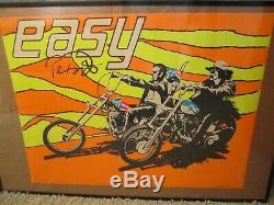 Original 1969 Easy Rider Black Light Poster Peter Fonda