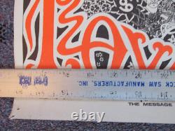 Original 1969 NEW SYDNEY LOVE CITY King's Cross Australia BLACK LIGHT POSTER