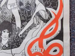Original 1969 NEW SYDNEY LOVE CITY King's Cross Australia BLACK LIGHT POSTER