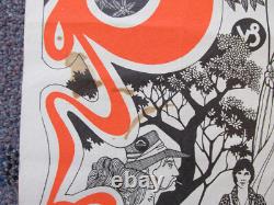 Original 1969 NEW SYDNEY LOVE CITY King's Cross Australia BLACK LIGHT POSTER