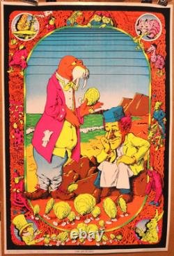 Original 1970 COME JOIN THE DANCE Black Light Poster JOE ROBERTS JR. Cocorico
