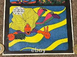 Original 1970 LEGALIZE POT Blacklight Poster, Rolled, Joe Petagno Art, 23x35