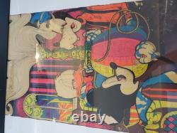 Original 1970s Blacklight/Drug Poster Ain't Gonna Work On Dizzy's Farm Disney