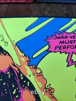 Original 1971 CAPTAIN MARVEL NAMOR MARVEL THIRD EYE Black light Poster P4