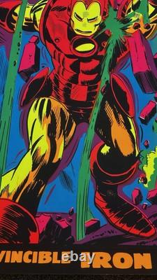 Original 1971 Marvel Third Eye Black light poster Iron Man Krakk 4019 EX