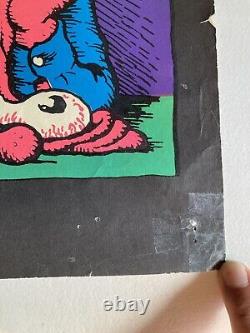 Original 1971 Stoned Agin! Black Light Poster R Crumb Hippie Head Shop O132