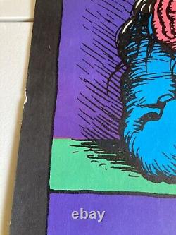 Original 1971 Stoned Agin! Black Light Poster R Crumb Hippie Head Shop O132