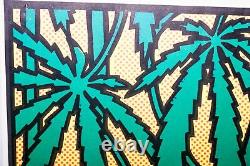 Original 1972 Marijuana Weed Valley Of Green Giant Black Light Art Poster