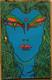Original 1973 Warlock's Wife Black Light Poster By Calan 21-1/2 X 33 Pro-arts