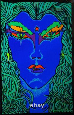 Original 1973 WARLOCK'S WIFE Black Light Poster by CALAN 21-1/2 x 33 PRO-ARTS