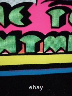 Original 1975 Alice Cooper Poster Vintage Blacklight Black Light