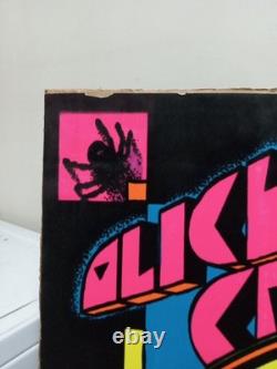 Original 1975 Alice Cooper Poster Vintage Blacklight Black Light