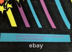 Original 1975 ELTON JOHN Velvet Blacklight Poster Pro Arts Sir Elton John Rock