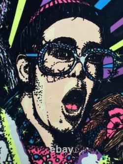 Original 1975 ELTON JOHN Velvet Blacklight Poster Pro Arts Sir Elton John Rock