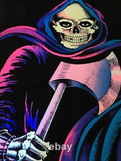 Original 1978 Blacklight Poster Death Watch #167 Funky Enterprizes N. Y