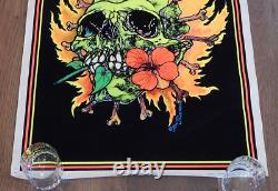 Original 1995 Metallica Burning Flowers #865 Flocked Blacklight Poster