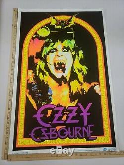 Original 2008 Ozzy Osbourne Blacklight Poster 23x35 Scorpio RARE