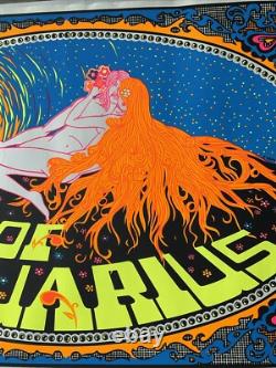 Original Age of Aquarius Vintage Blacklight Poster Psychedelic 1970's HIP PROD